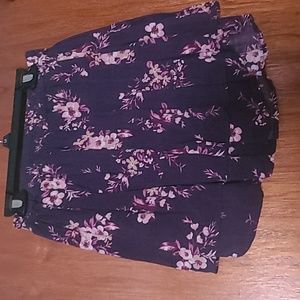AEO floral purple skirt